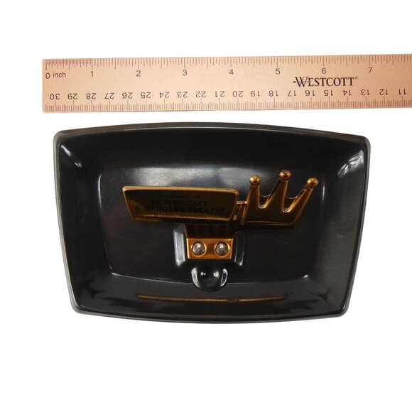 Vintage Hi Way Cafe & Brooten Theatre Metal Ashtray Brooten MN Advertisement 7" - Picture 10 of 11
